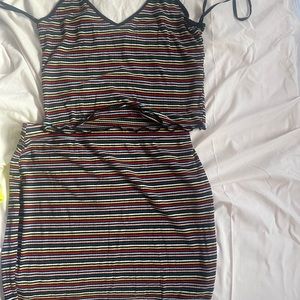 Two piece shirt and skirt